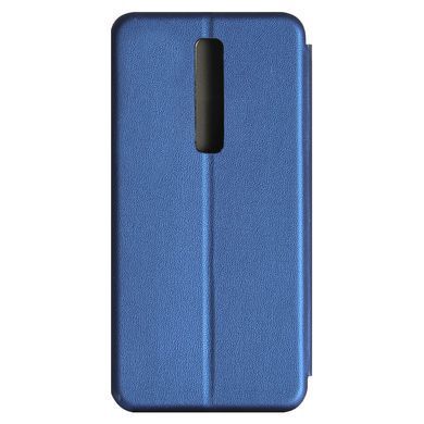 Чехол-книжка Premium Case под кожу Xiaomi Redmi 8 синий 18656 фото