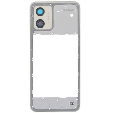 Рамка корпусу Motorola XT2345 Moto E13 белая, Creamy White со стеклом камеры 33816 фото