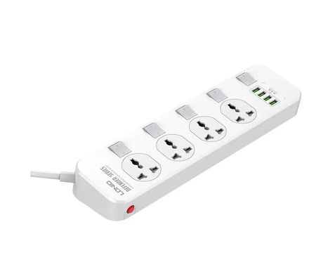 Сетевой удлинитель LDNIO SC4408EU 4x220V и 4xUSB, 2м 26671 фото