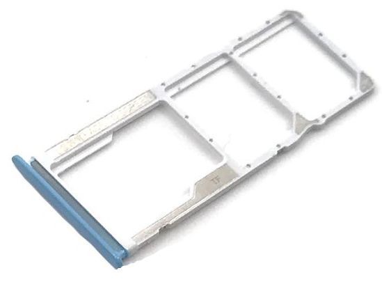 Держатель Sim-карты и карты памяти Xiaomi Redmi Note 9, Redmi 10X 4G голубой, на две Sim-карты 24639 фото