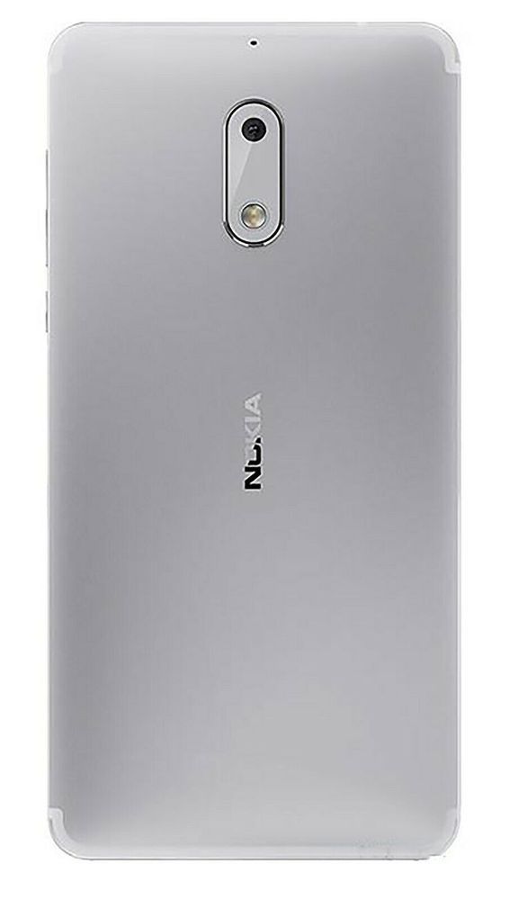 Задняя кришка для Nokia 6 Dual Sim TA-1021 серебристая, Оригинал Китай с стеклом камеры 14599 фото
