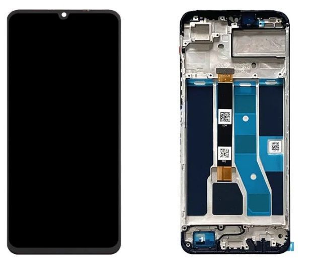 Дисплей для Realme C53 RMX3760 з рамкою чорний 29564 фото