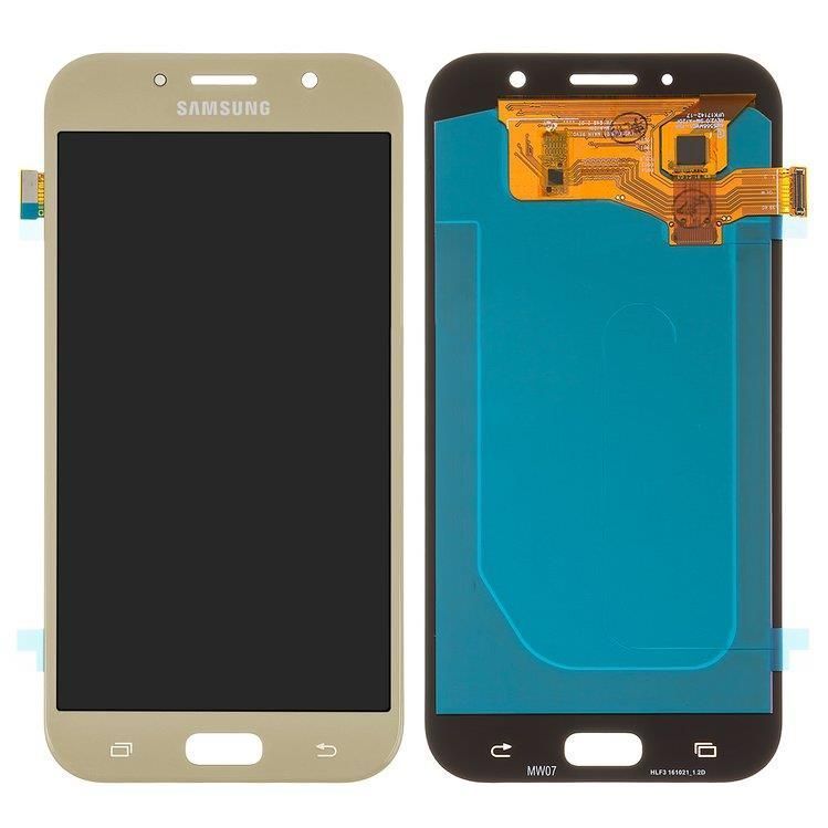 Дисплей для Samsung A720 Galaxy A7 (2017) золотой Gold Sand, OLED 15494 фото