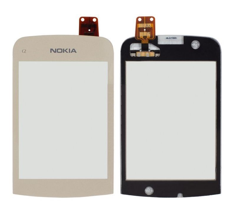 Сенсор (тачскрин) Nokia C2-02, C2-03, C2-06, C2-07, C2-08 золотистый Оригинал Китай 01585 фото