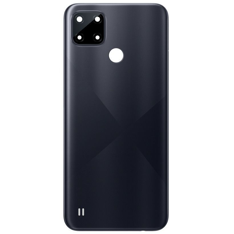 Задняя крышка для Realme C21Y черная Cross Black со стеклом камеры 29864 фото