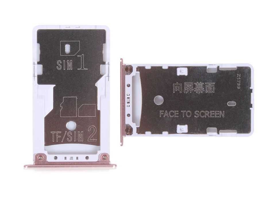 Держатель Sim-карты и карты памяти Xiaomi Redmi Note 4X розовый Оригинал 09868 фото