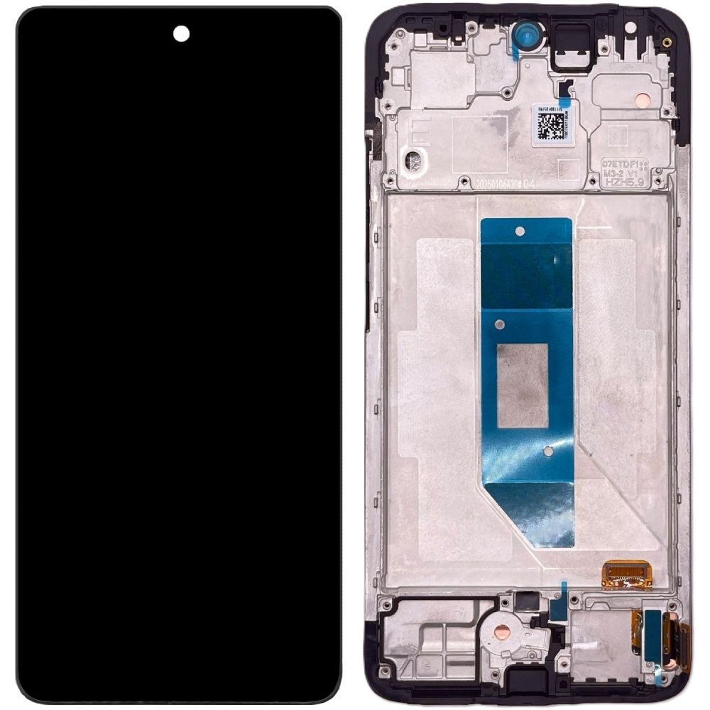 Дисплей для Xiaomi Redmi Note 14 4G European 161 mm 24117RN76G, 24117RN76E з рамкою чорний OLED Хайкопія 32056 фото