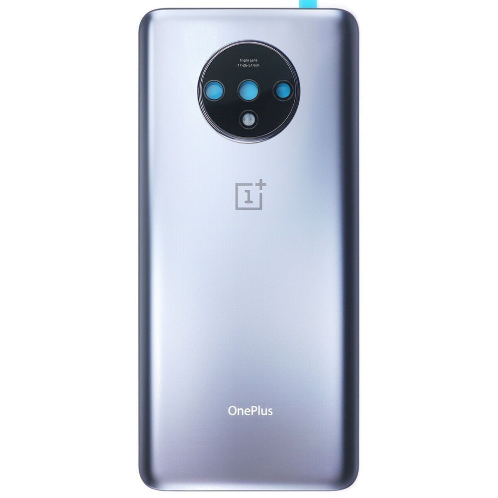 Задняя крышка для OnePlus 7T серебристая, Frosted Silver, Оригинал Китай + стекло камеры 22192 фото