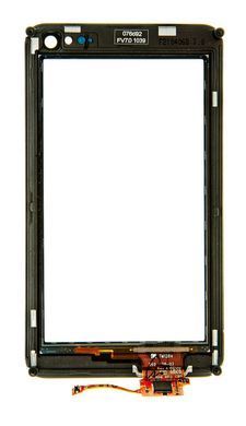 Сенсор (тачскрин) Nokia N8-00 и рамкой черный 01672 фото