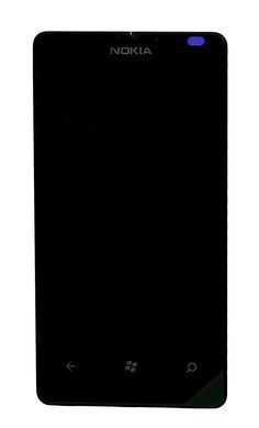 Дисплей для Nokia Lumia 800 с рамкой черный 01463 фото