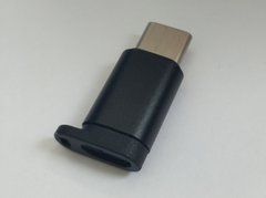 OTG Перехідник з microUSB на Type-C чорний 08320 фото