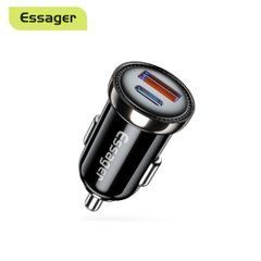 Автомобільний зарядний пристрій Essager Sunset Type-C to Type-A 20W USB Charging Cable black (ECC2Q-WL0A) 28869 фото
