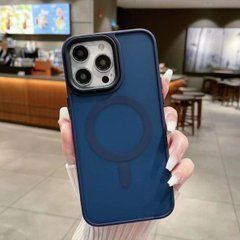 Чохол матовий Magnetic для Apple iPhone 13 Pro Max синій 27622 фото
