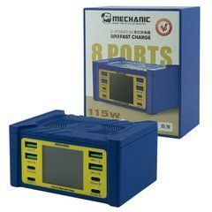 Зарядное устройство MECHANIC V-Power 8S (4xUSB+4 Type-C) 115W с цифровой индикацией параметров зарядки 33717 фото