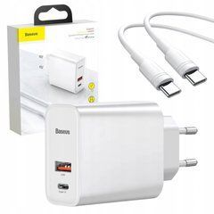 Сетевое зарядное устройство Baseus Speed PPS + Cable (Type-C to Type-C) 30W 1Type-C 1USB White (TZCAFS-A02) 18004 фото