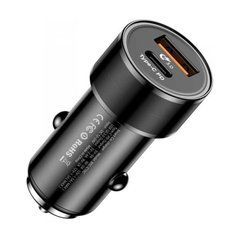 Автомобільний зарядний пристрій Baseus USB Car Charger Small Screw USB 3.0+USB-C 36W чорний (CAXLD-A01) 17995 фото