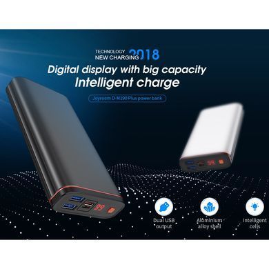 Внешний аккумулятор (Повербанк) Joyroom D-M190 Plus Power bank 20000mAh черный 13890 фото