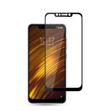 3D Захисне скло для Xiaomi Pocophone F1 чорне (Full Glue) 11594 фото