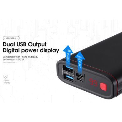 Внешний аккумулятор (Повербанк) Joyroom D-M190 Plus Power bank 20000mAh черный 13890 фото