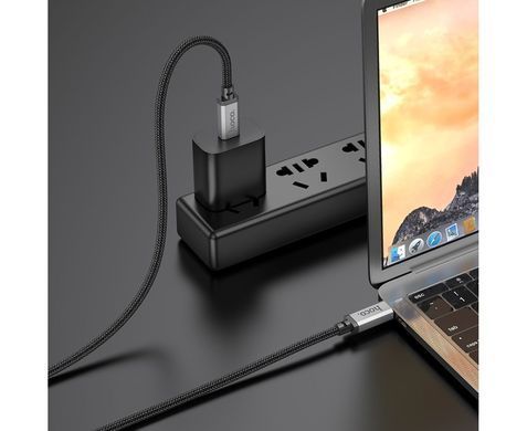 Мультимедійний кабель Hoco US05 Type-C to Type-C USB4 8K Thunderbolt3 PD 100W 2m black 29066 фото