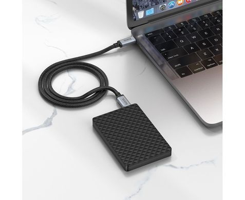 Мультимедійний кабель Hoco US05 Type-C to Type-C USB4 8K Thunderbolt3 PD 100W 2m black 29066 фото