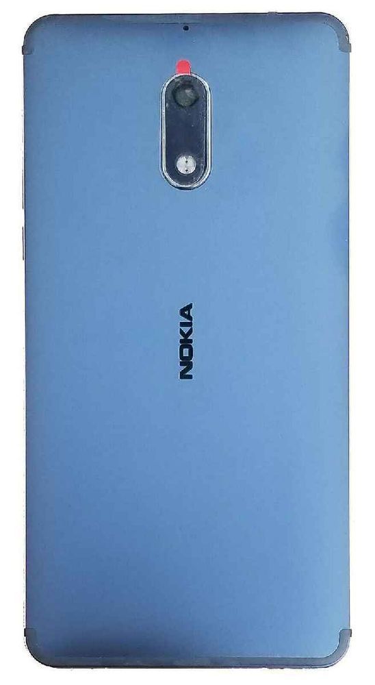 Задняя кришка для Nokia 6 Dual Sim TA-1021 синяя, Tempered Blue, Оригинал Китай с стеклом камеры 14600 фото