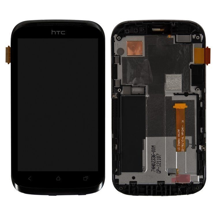 Дисплей HTC Desire X T328e и рамкой черный 04065 фото