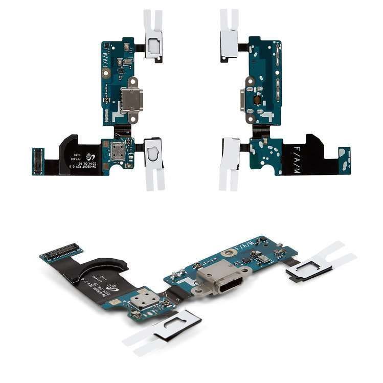 Нижняя плата для Samsung G800H Galaxy S5 mini с разьемом зарядки, кнопкой меню (Home), сенсорными кнопками, микрофоном 09338 фото