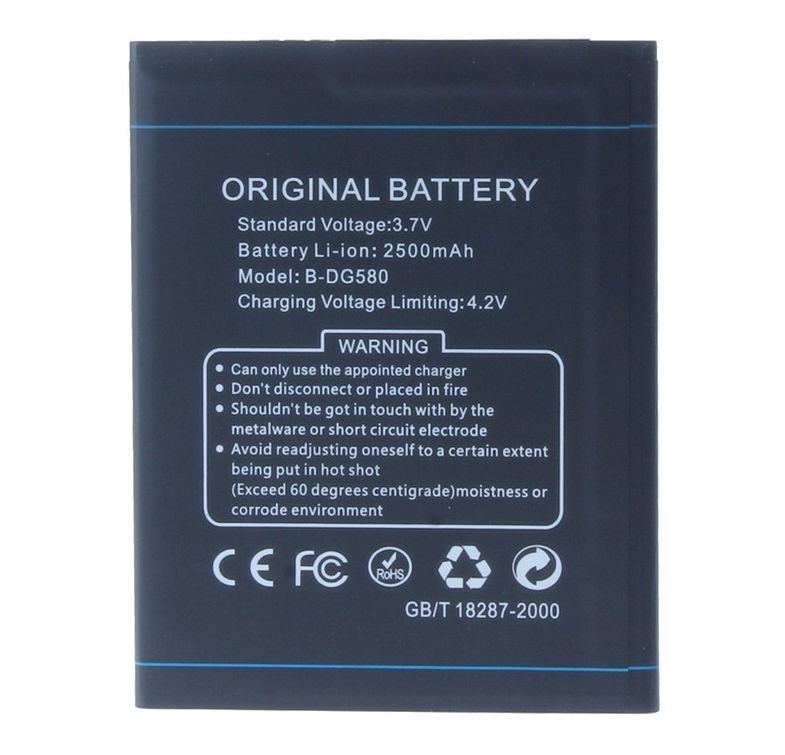 Аккумулятор Doogee DG580 Kissme, B-DG580 2500mAh 07202 фото