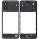 Рамка корпусу Motorola XT2345 Moto E13 черная, Cosmic Black со стеклом камеры 33817 фото