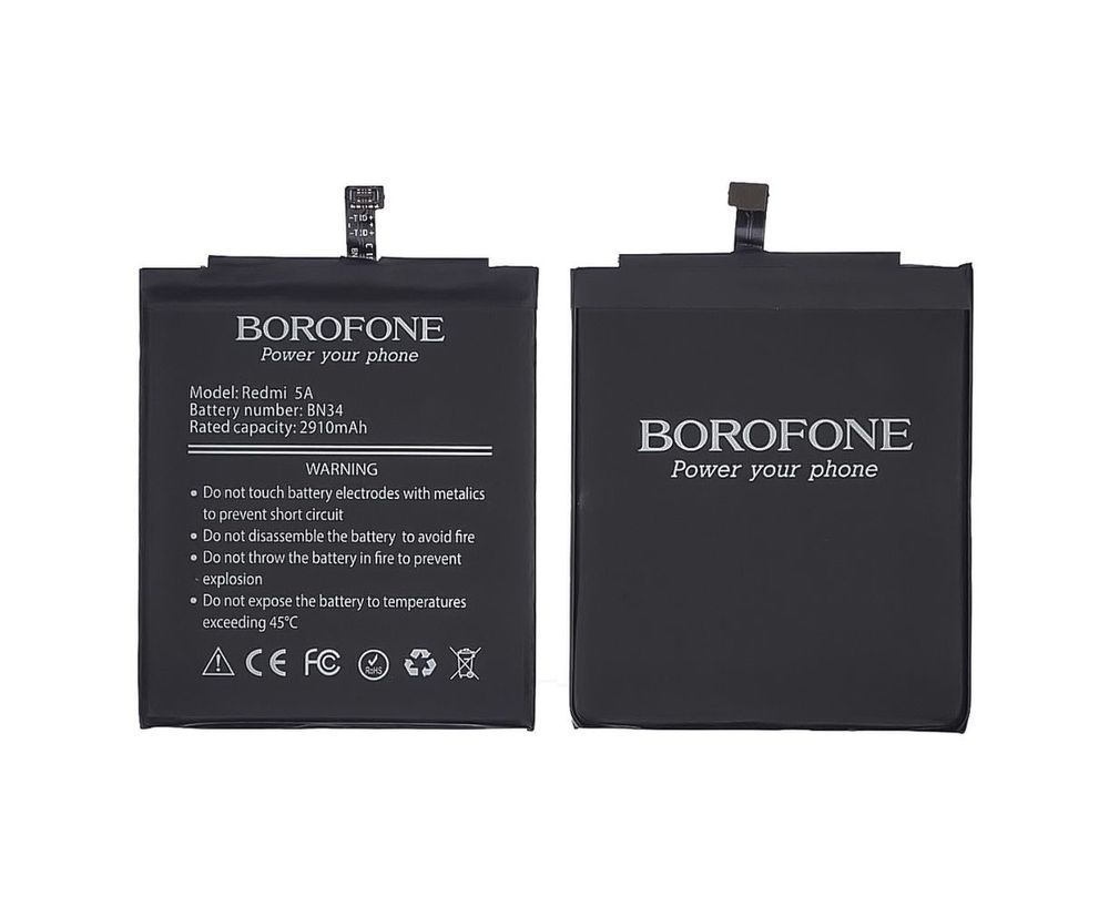 Аккумулятор BN34 Borofone для Xiaomi Redmi 5A 2910mAh 27800 фото