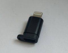 OTG Перехідник з microUSB на Lightning чорний 08321 фото