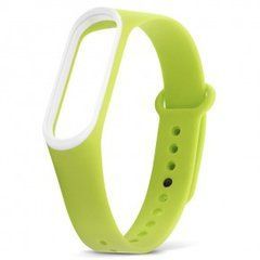 Ремешок Xiaomi для Mi Band 3, Mi Band 4 с тонким ободком Зеленый,Белый 15097 фото