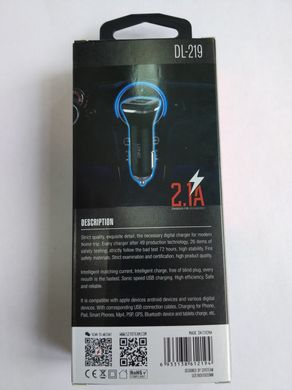 Автомобильное зарядное устройство LDNIO DL-219i5 USB + cable for iPhone 5 (2,1 A) 06483 фото