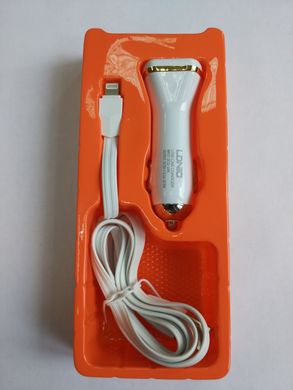 Автомобильное зарядное устройство LDNIO DL-219i5 USB + cable for iPhone 5 (2,1 A) 06483 фото