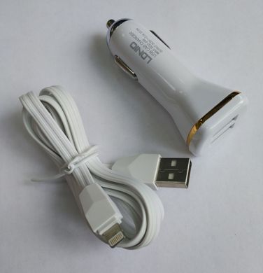 Автомобильное зарядное устройство LDNIO DL-219i5 USB + cable for iPhone 5 (2,1 A) 06483 фото