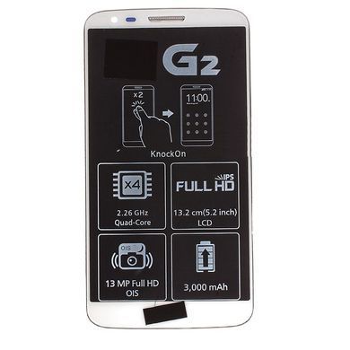 Дисплей для LG D802 G2, D805 G2 с рамкой белый 03133 фото