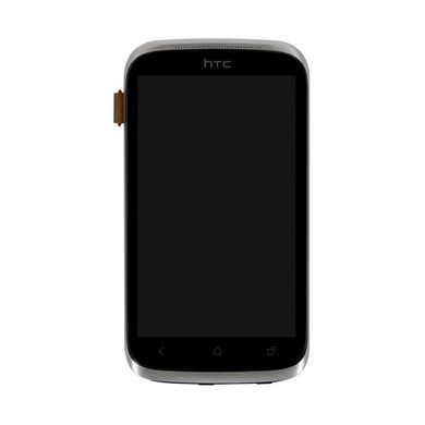 Дисплей HTC Desire X T328e з рамкою сріблястий 04066 фото