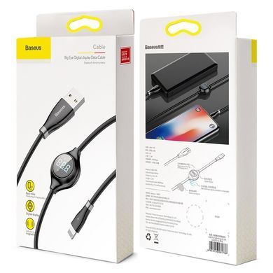Кабель Baseus Big Eye Digital Display Lightning 2.0A (1.2m) Black (CALEYE-01) 18068 фото