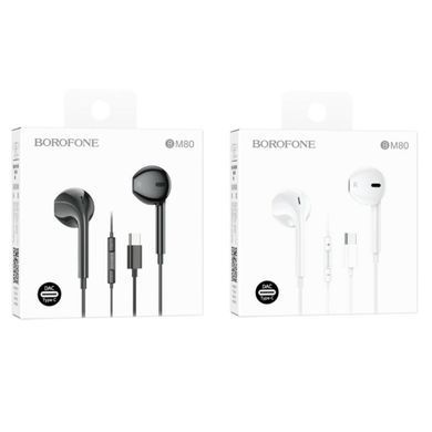 Навушники Borofone BM80 Type-C із мікрофоном чорний 27950 фото