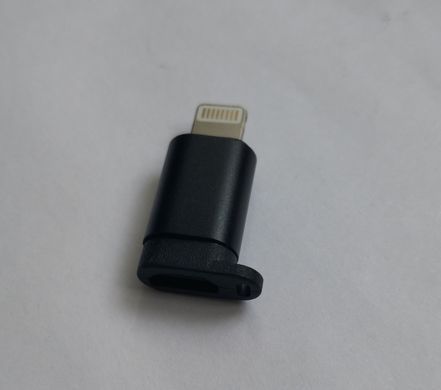 OTG Перехідник з microUSB на Lightning чорний 08321 фото