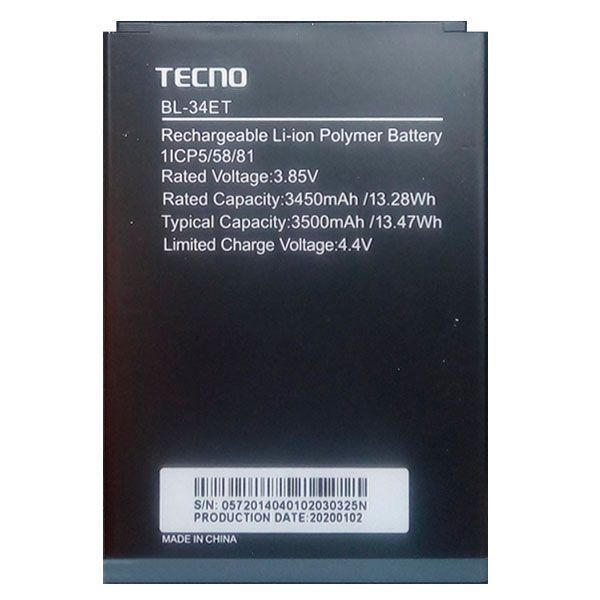 Аккумулятор для Tecno BL-34ET для Tecno Pop 3 3500 mAh 30622 фото