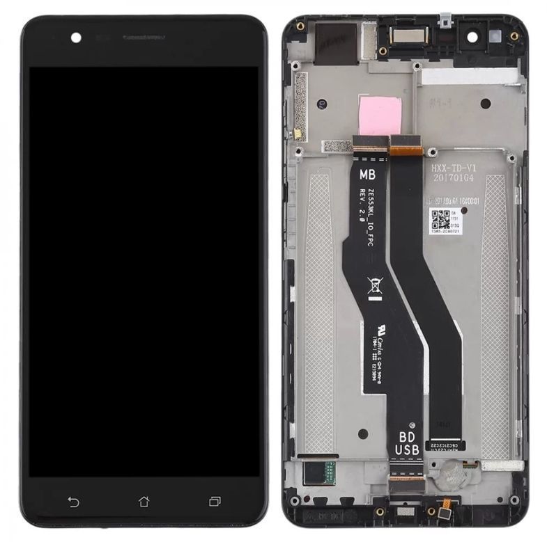 Дисплей для Asus ZenFone 3 Zoom (ZE553KL) с рамкой черный 22487 фото
