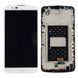 Дисплей для LG K410 K10 Dual Sim, K420N, K430DS без микросхемы, с рамкой белый, Оригинал Китай 22646 фото