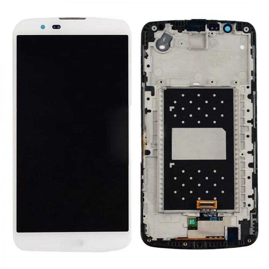 Дисплей для LG K410 K10 Dual Sim, K420N, K430DS без микросхемы, с рамкой белый, Оригинал Китай 22646 фото