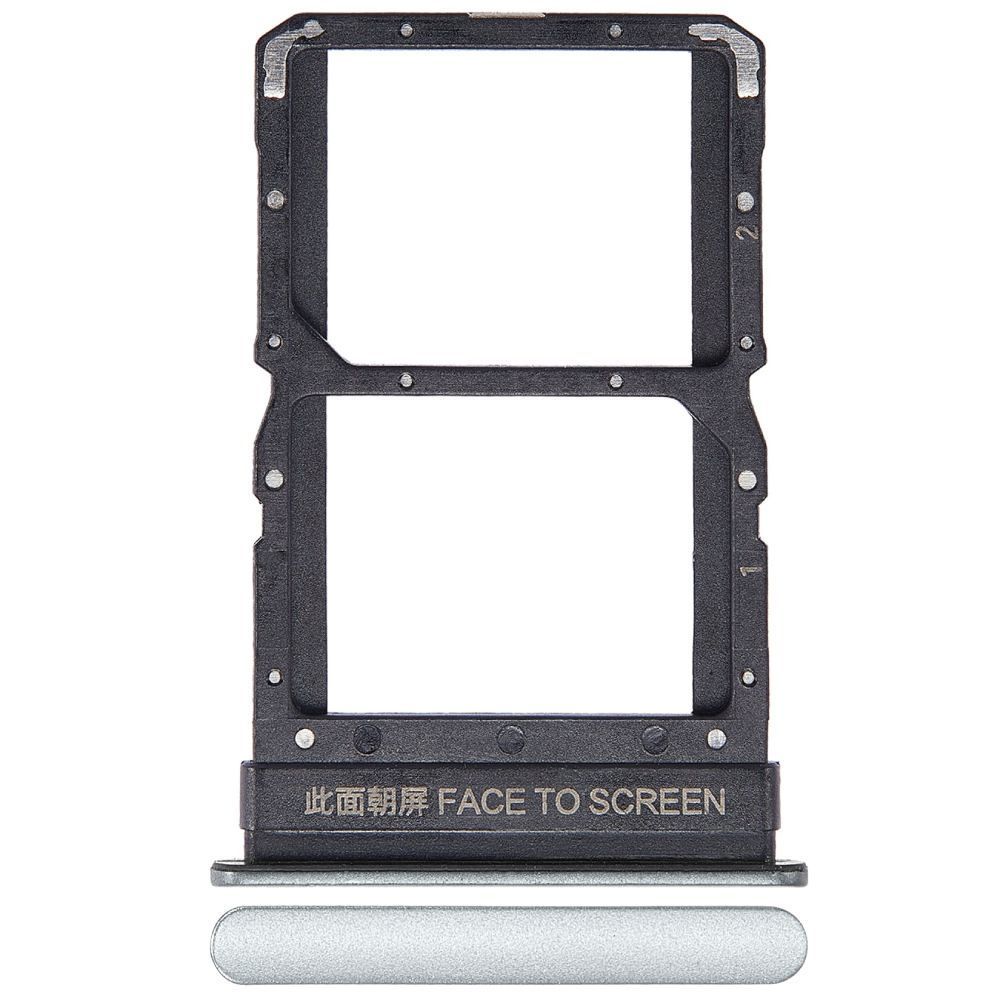 Держатель Sim-карты Xiaomi Poco X3 GT, Redmi Note 10 Pro 5G China белый, Cloud White, на две Sim карты 31708 фото