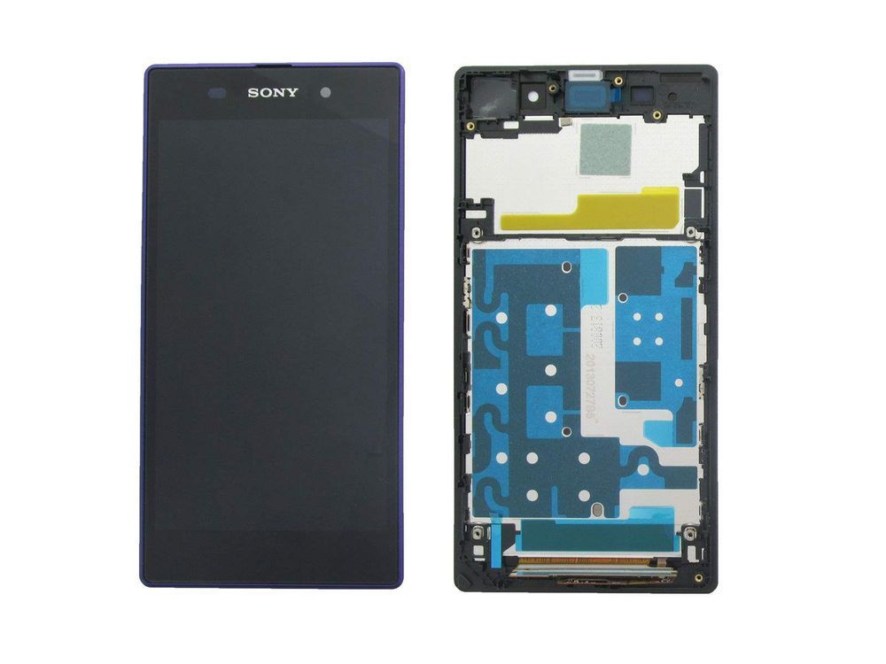 Дисплей Sony C6902 Xperia Z1 L39h, C6903, C6906, C6943 черный и с рамкой фиолетового цвета 08755 фото