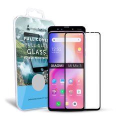 3D Защитное стекло MakeFuture для Xiaomi Mi Mix 3 Full Cover (full glue) черное 15141 фото