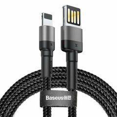 Кабель Baseus Cafule Type-A - Lightning 1м 2.4A чорний CALKLF-GG1 28000 фото