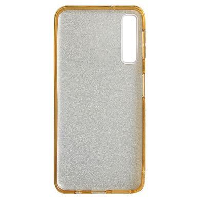 Чехол силиконовый,пластиковый Samsung A750 A7 (2018) золотой с блестками 14962 фото